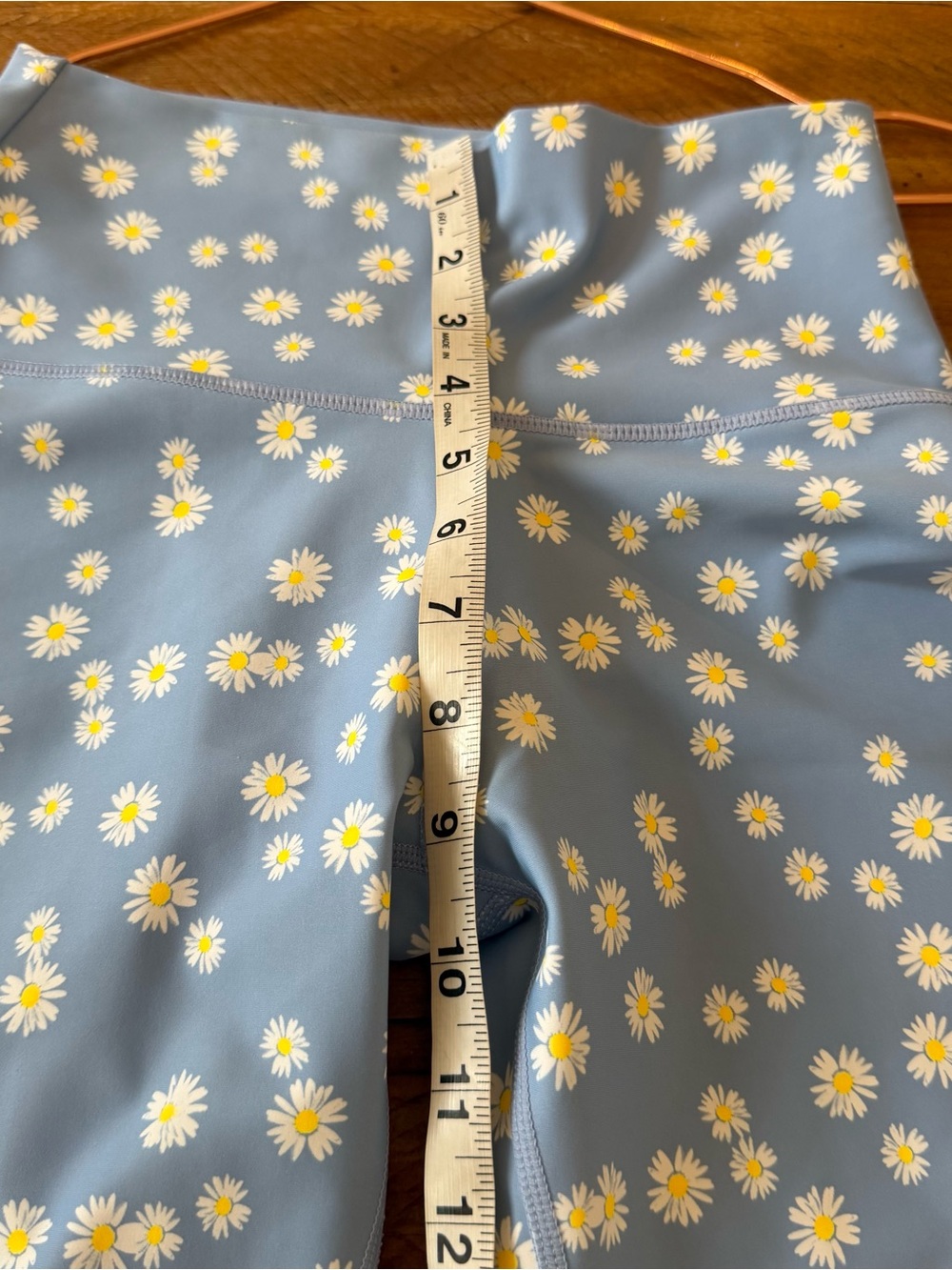 Aqua Light Blue Floral High-Waist Leggings - Picture 7 of 9